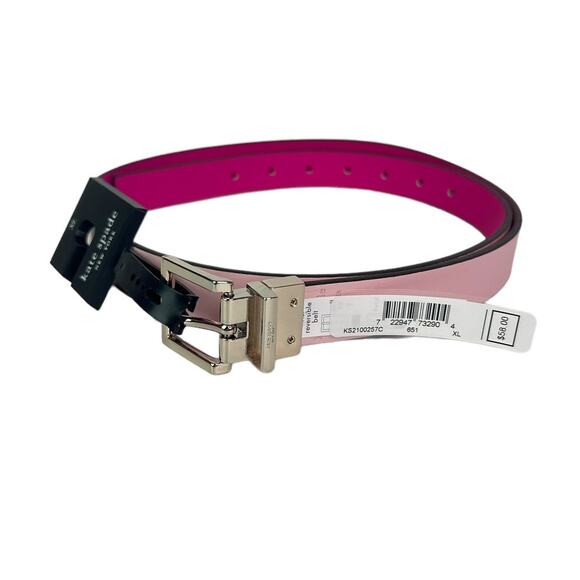 Kate Spade Reversible Belt  XL Vivid Snapdragon and Pink with Gold Hardware main image 5
